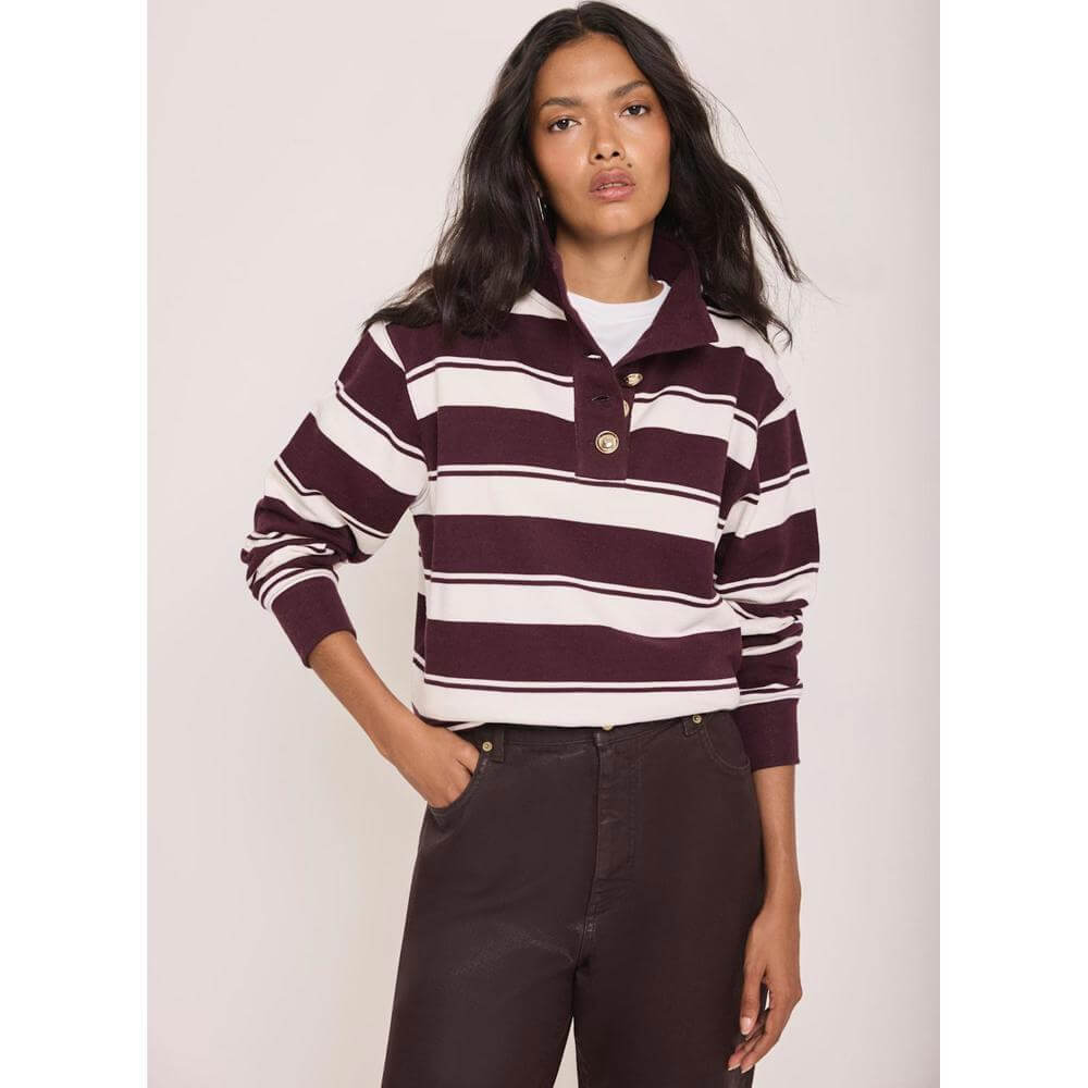 Mint Velvet Cotton Funnel Neck Sweatshirt